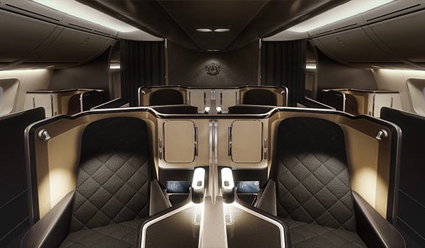 Front View of British Airways First Class