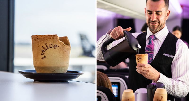Air New Zealand Edible Coffee Cups